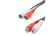 TESCA Cordon moulé 2 RCA males / 2 RCA femelles de 10m