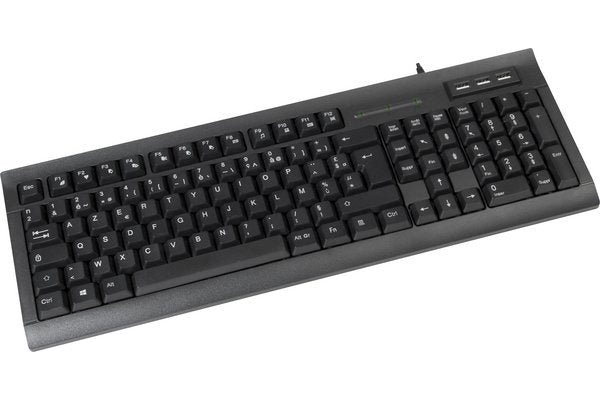 DACOMEX Clavier K460-U avec hub USB noir