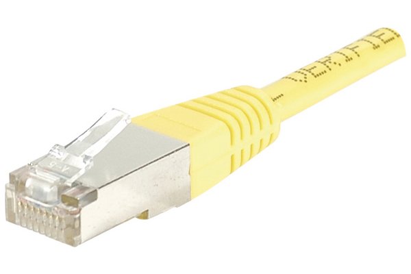 Cordon RJ45 catégorie 5e F/UTP jaune - 0,7 m