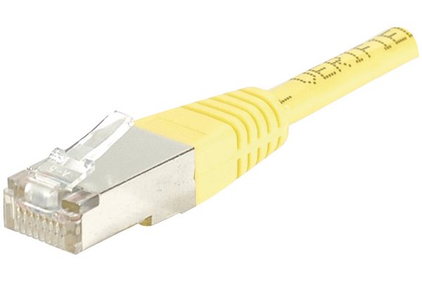 Cordon RJ45 catégorie 6 F/UTP jaune - 10 m