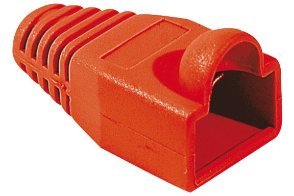 Manchon RJ45 rouge snagless diamètre 6 mm (sachet de 10 pcs)