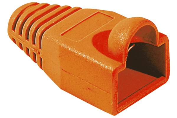 Manchon RJ45 orange snagless diamètre 6 mm (sachet de 10 pcs)