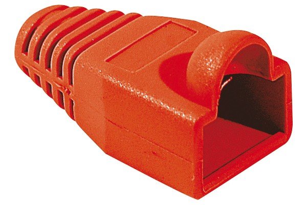 Manchon RJ45 rouge snagless diamètre 6,5 mm (sachet de 10 pcs)