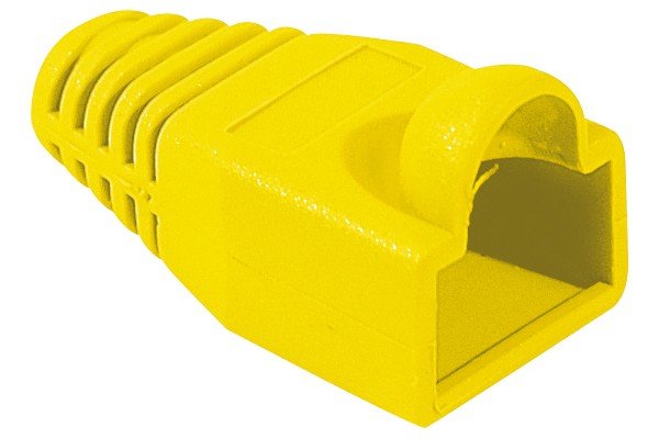 Manchon RJ45 jaune snagless diamètre 6,5 mm (sachet de 10 pcs)