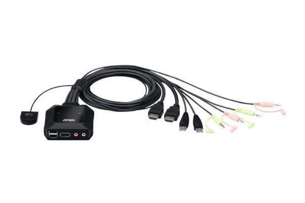 ATEN CS22H Switch KVM HDMI 4K/USB avec télécommande