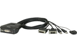 Aten CS22D switch KVM DVI/USB avec télécommande