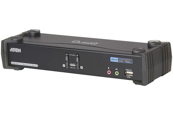 Aten CS1782A KVM DVI Haute résol./USB 2 ports + Audio