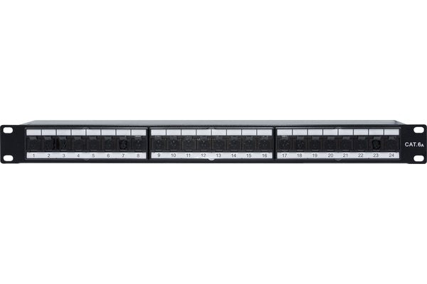 Panneau de brassage 19" 1U 24 ports CAT6A STP