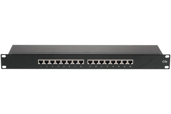 Panneau de brassage 19" 1U 16 ports CAT5e STP