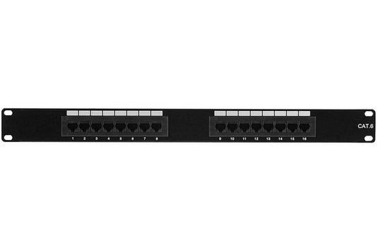 Panneau de brassage 19" 1U 16 ports CAT6 UTP