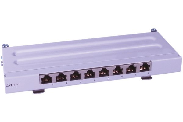 PANNEAU RAIL DIN 8 PORTS CAT6A STP