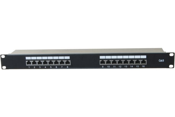 Panneau de brassage 19" 1U 16 ports CAT6 STP