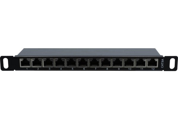 PANNEAU 10" 0,5U 12 PORTS CAT6A STP