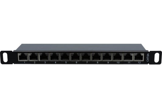 PANNEAU 10" 0,5U 12 PORTS CAT6A STP