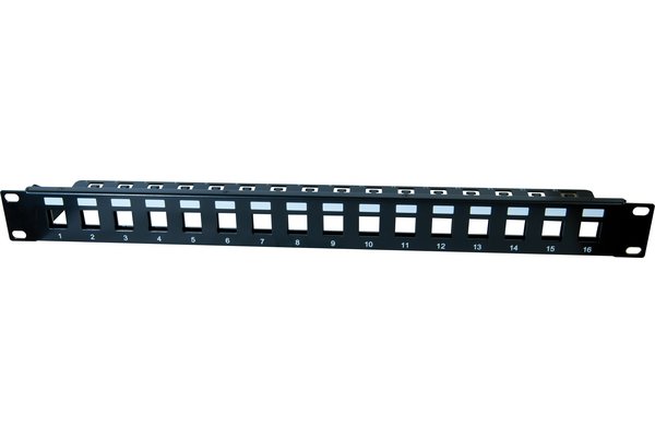 DEXLAN Panneau 1U 16 ports STP keystone avec support cables