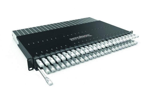 PATCHBOX 365 équipé de 24x Cordons CAT6A U/FTP Gris 0,8 m