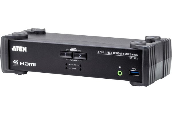 ATEN CS1822 KVM HDMI 4K/USB 3.0 2 Ports + audio