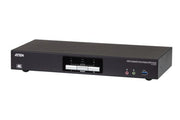Commutateur KVMP™ deux affichage DisplayPort 4K 2 ports USB 3.0 - 4096 x 2160 pixels - Ethernet/LAN - 4K Ultra HD - 3,48 W - Noir