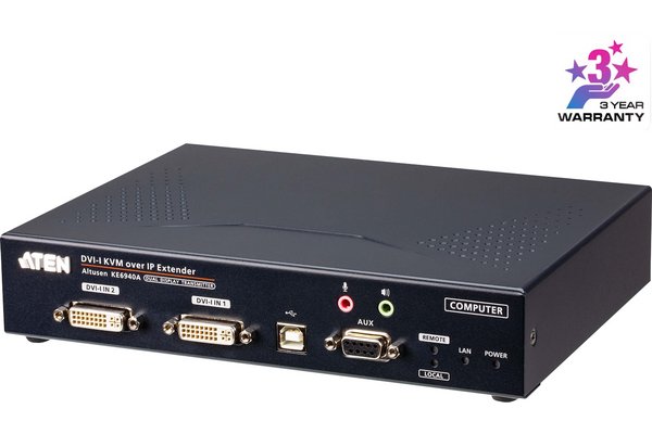 ATEN PREMIUM KE6940AT EMET PROL. KVM DOUBLE DVI/USB  IP/SDP