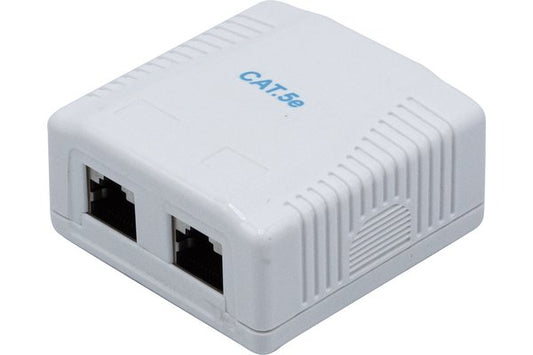 Boîtier mural 2 ports RJ45 CAT 5e STP
