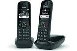 Gigaset AS690 DUO téléphone DECT noir - base + 2 combinés