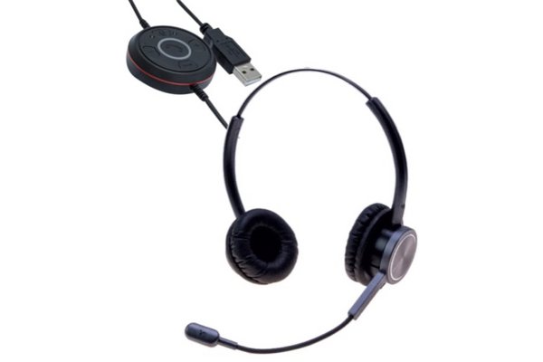 Dacomex Micro-casque UC USB-A Pearl Blue binaural