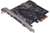 Carte contrôleur 3p USB-C + 2x USB-A /USB3.2 Gen2 en PCIe x4