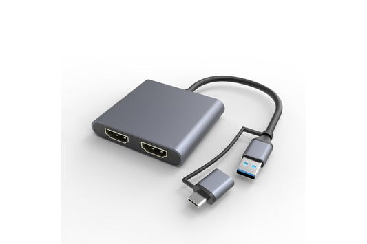 Double écran HDMI en carte externe sur USB 3.0 + Adaptateur.USB-C