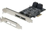 Carte pcie sata iii 6GBPS 4 ports internes + 2 esata ext