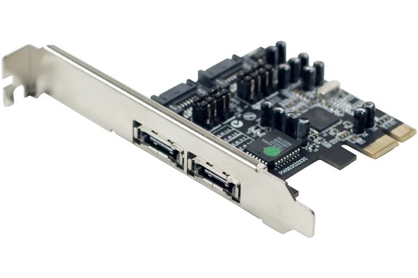 Carte SATA II PCI-Express 2 canaux 4 ports int./ext.