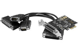 Carte PCI-Express 1X - 2xRS232 +1xParallele Low Profile