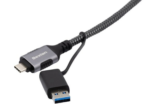 DEXLAN Cordon RJ45 USB-C/A carte réseau Gigabit intégré- 2m