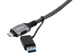DEXLAN Cordon RJ45 USB-C/A carte réseau Gigabit intégré- 2m