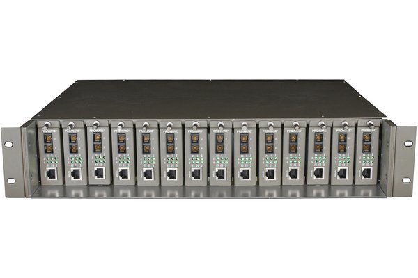 14 slot media converter chassis