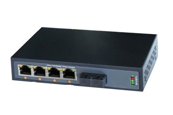 Switch 4 ports 10/100 + 1 port fibre SC Duplex 100FX Multimode 2KM