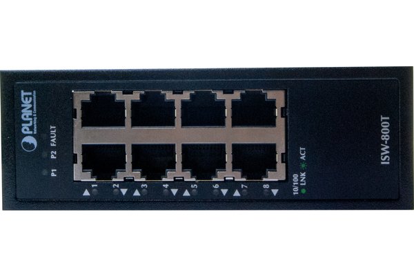 Planet ISW-800T switch indust. 8P 10/100 compact -40/+75°
