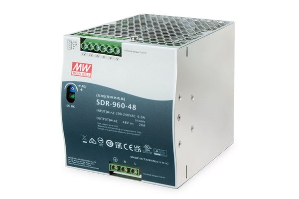 PLANET PWR-960-48 48V, 960W Din-Rail Power Supply (SDR-960-48, adjustable 48-56V DC Output, 180~264V AC input) (PWR-960-48) unité d'alimentation d'énergie Métal