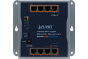 PLANET IP30 Industrial 8-Port Non-géré Gigabit Ethernet (10/100/1000) Connexion Ethernet, supportant l'alimentation via ce port (PoE) Gris