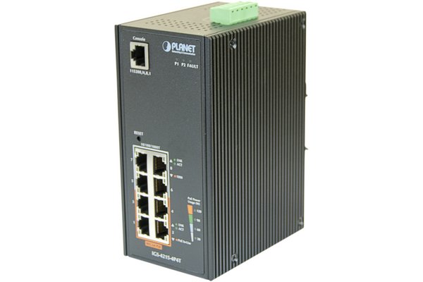 PLANET IGS-4215-4P4T commutateur réseau Géré L2/L4 Gigabit Ethernet (10/100/1000) Connexion Ethernet, supportant l'alimentation via ce port (PoE) Bleu, Blanc