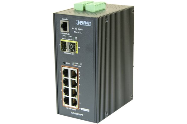 PLANET IGS-10020PT commutateur réseau Géré L3 Gigabit Ethernet (10/100/1000) Connexion Ethernet, supportant l'alimentation via ce port (PoE) Bleu, Blanc