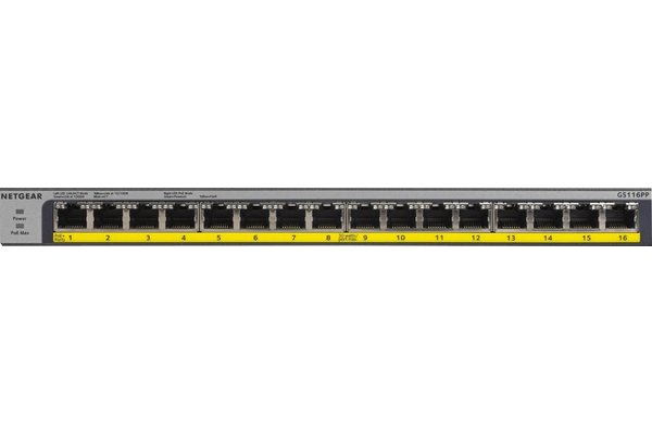 NETGEAR GS116LP SWITCH 16 PORTS GIGABIT POE+ 76W