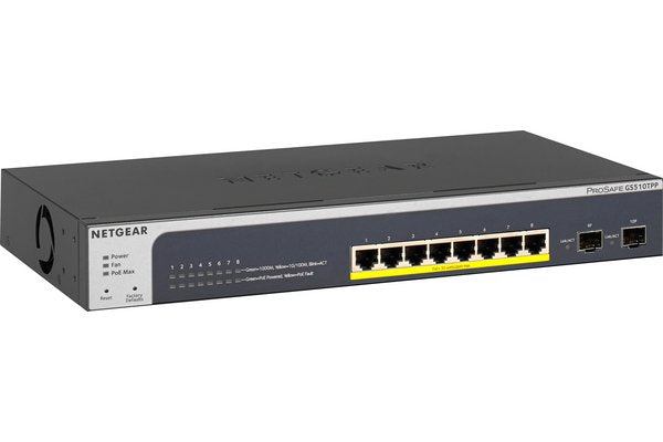 NETGEAR GS510TPP Switch smart 8P Gigabit PoE+ & 2 sfp 190W