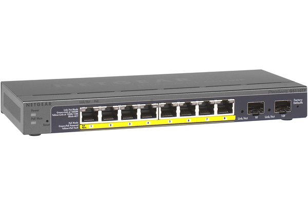 NETGEAR GS110TP Switch Niv.2 8 ports gigabit poe 46W & 2 sfp