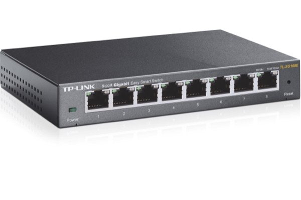 TP-LINK 8-Port Gigabit Easy Smart Switch 8 10/100/1000Mbps RJ45 ports MTU/Port/Tag-based VLAN QoS IGMP Snooping