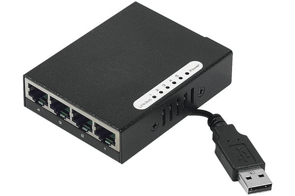 DEXLAN SWITCH 5p10/100 ALIM USB + FIX. MAGNETIQUE