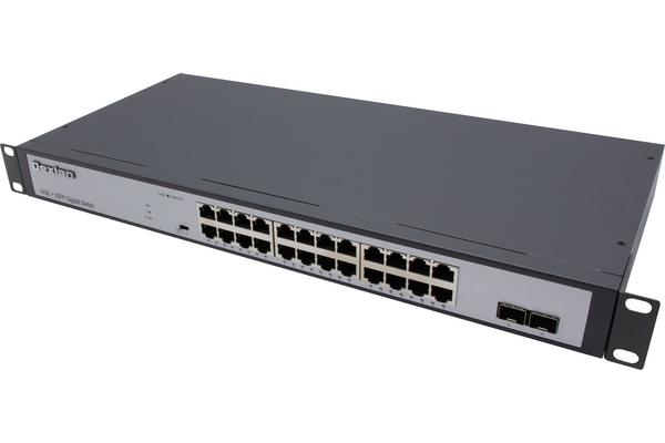 DEXLAN Switch 24 ports Gigabit + 2 ports SFP Fibre optique Gigiabit