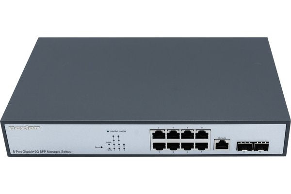 DEXLAN Switch Manageable niveau 2 Rackable 19" 8 ports Gigabit & 2 ports SFP
