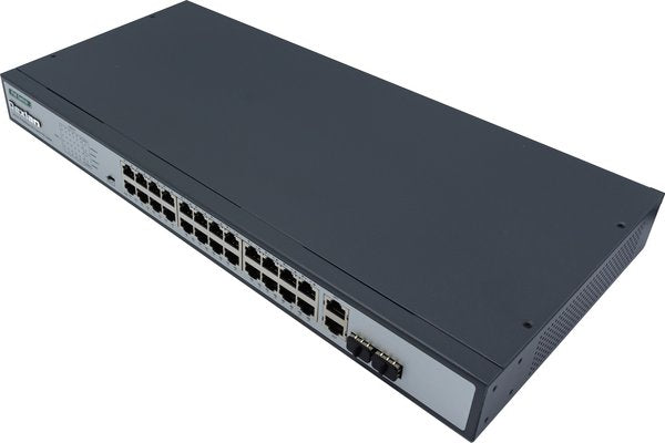 DEXLAN SWITCH 24P 10/100 PoE+ 390W & 2 Gigabit/SFP Combo