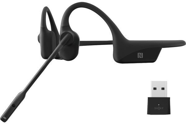 SHOKZ Casque sans-fil à conduction osseuse OpenComm UC - Bluetooth - Noir