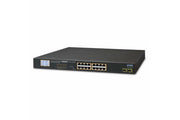 PLANET GSW-1820VHP commutateur réseau Non-géré Gigabit Ethernet (10/100/1000) Connexion Ethernet, supportant l'alimentation via ce port (PoE) 1U Bleu